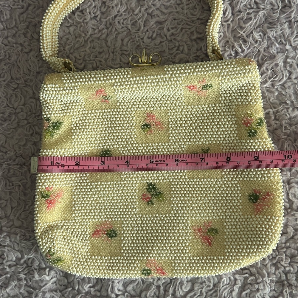 Cream Floral Shoulder Bag